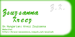 zsuzsanna krecz business card